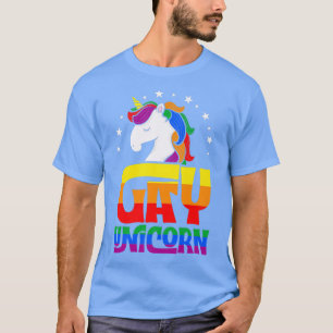 Gay Unicorn Cute Trendy Majestic Magic Gay Pride A T-Shirt