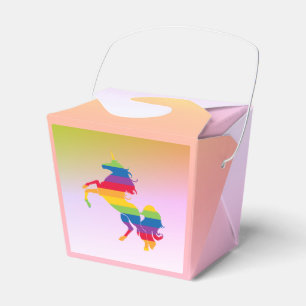 Gay Unicorn Stripes Favor Box