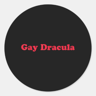 Gay Vampire Rainbow Sunglasses LGBT Funny Classic Round Sticker