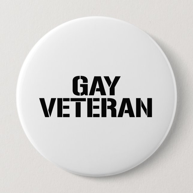 GAY VETERAN 4 INCH ROUND BUTTON (Front)