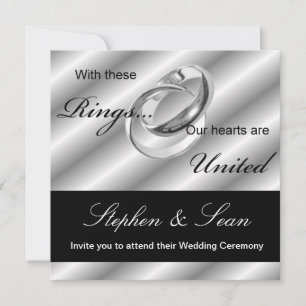 Gay Wedding Ceremony Invitation announcement