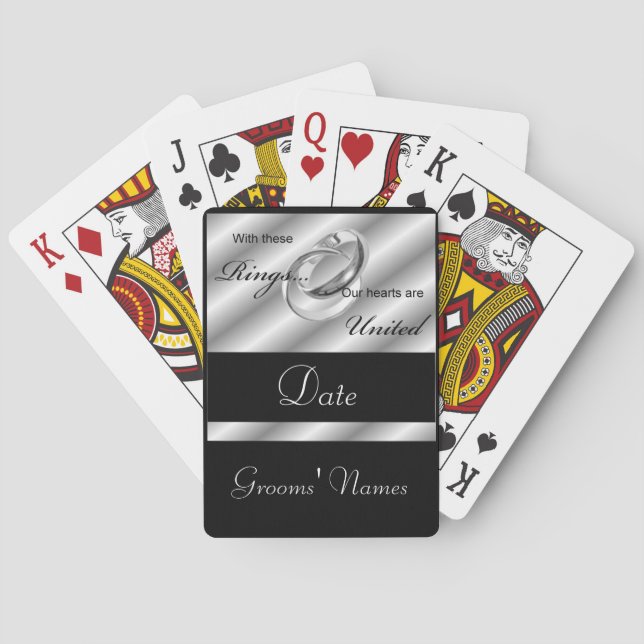 Gay Wedding deck of Playing Cards Favours (Back)