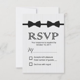 Gay Wedding Double Bow Ties Classic RSVP