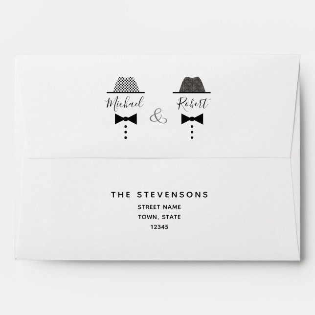 Gay Wedding Envelope (Back (Top Flap))