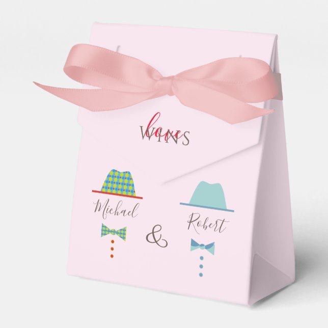 Gay Wedding Favour Bag Favor Box (Front Side)