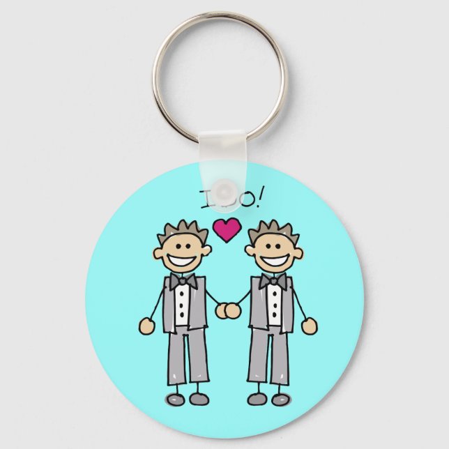 Gay Wedding Favours Keychain (Front)