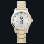 Gay Wedding Grooms with Names and Date Watch<br><div class="desc">High fashion and tuxedo wearing grooms with names and  date</div>