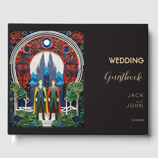 Gay Wedding  Guest Book (Front)