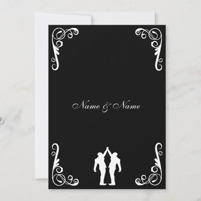 Gay Wedding Invitation - Groom and Groom (Front)