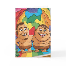 gay WEDDING INVITATION two become one