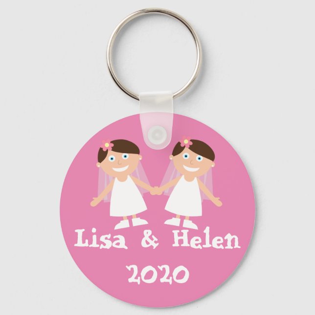 Gay Wedding Keychain (Front)