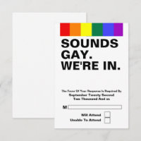 Gay Wedding Sounds Gay We Are In RSVP