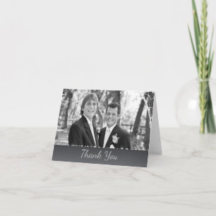 Gay wedding thank you note card