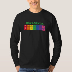 Gay Weekly Agenda Lgbt Pride  Rainbow 2 T-Shirt