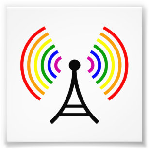 Gay WiFi Rainbow Signal Antenna Photo Print