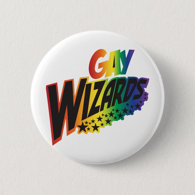 Gay Wizards 2 Inch Round Button (Front)