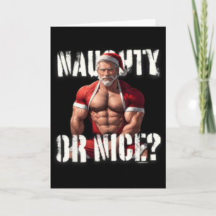 Gay Xmas Muscle Daddy Bear Nice Santa Pride Lgbtq  Card