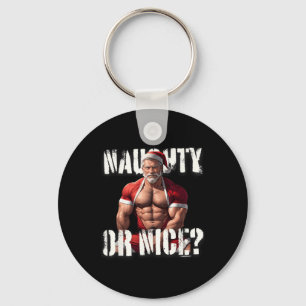 Gay Xmas Muscle Daddy Bear Nice Santa Pride LGBTQ Keychain