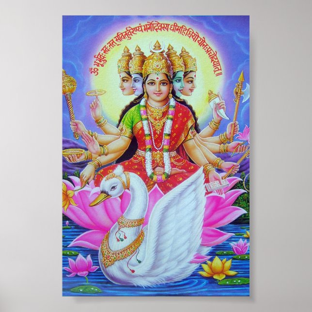 gayatri goddesses poster (Front)