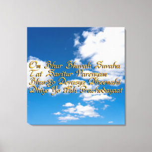 Gayatri mantra canvas print