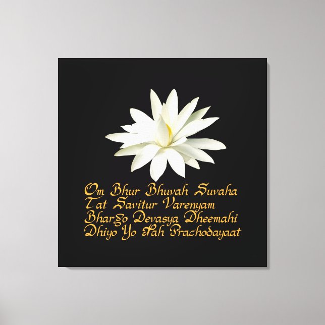 Gayatri mantra canvas print (Front)