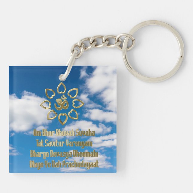 Gayatri mantra keychain (Back)