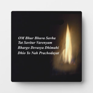 Gayatri Mantra Prayer Om / Aum Bhur Bhuvah, Plaque