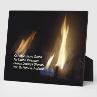 Gayatri Mantra Prière Om / Aum Bhur Bhuvah, Plaque