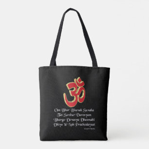 Gayatri mantra tote bag