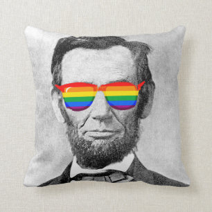 Gaybraham Lincoln Throw Pillow