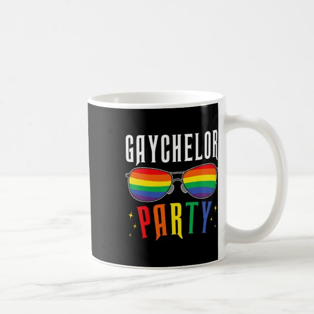 Gaychelor Gay Lesbian Lgbtq Pride Bachelor Party W Coffee Mug (Right)
