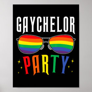 Gaychelor Gay Lesbian Lgbtq Pride Bachelor Party W Poster