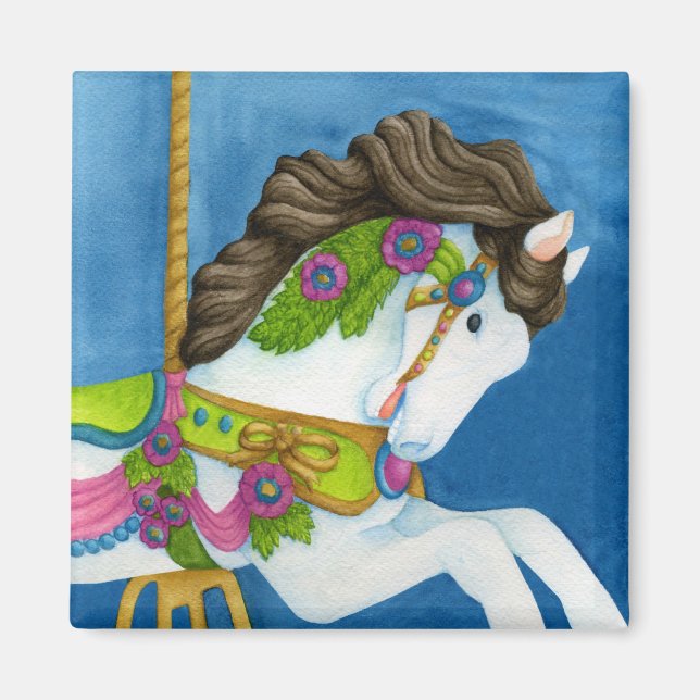 Gayle Carousel Horse Magnet (Front)