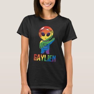 Gaylien Gay Alien Pride Astronaut Lgbt Rainbow T-Shirt