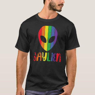 Gaylien Rainbow Alien Ufo Lgbtq Pride Month T-Shirt