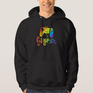 Gaymer Gay Gamer Lgbt Pride Rainbow Parade March L Hoodie