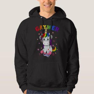 Gaymer Gay Pride Flag Lgbt Gamer Lgbtq Gaming Unic Hoodie
