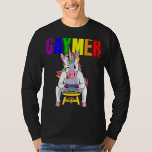 Gaymer Gay Pride Flag Lgbt Gamer Lgbtq Gaming Unic T-Shirt