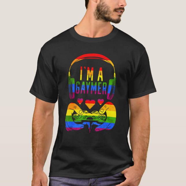 Gaymer Lesbian Gay Video Gamer Lgbtq Gaming Lgbt T-Shirt (Front)