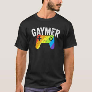 Gaymer Lgbt Gamer Pride Rainbow Parade March Nerd  T-Shirt