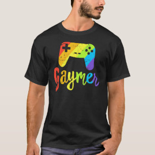 Gaymer Lgbt Pride Gay Gamer Rainbow Controller Ga T-Shirt