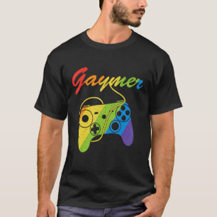 Gaymer Lgbt Pride Gay Gamer Rainbow Flag Graphic P T-Shirt