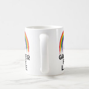 Gaymer pour la tasse de la vie