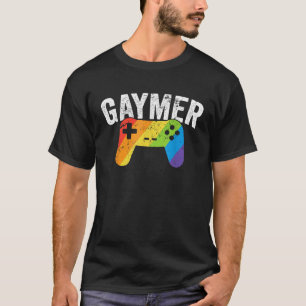 Gaymer Pride LGBT T Shirt Rainbow Flag Gay Lesbian