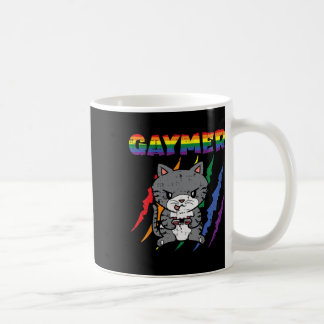 Gaymer Purride Cat Video Game Gamer Lgbtq Rainbow Coffee Mug
