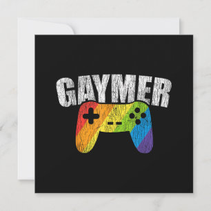 Gaymer Rainbow Flag Gaming Lesbian Gay Bisexual LG Invitation