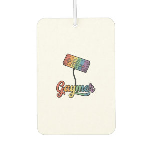Gaymer Rainbow Gamer Vector Shirt Design_1 Air Freshener