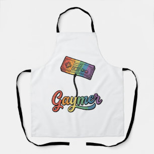 Gaymer Rainbow Gamer Vector Shirt Design_1 Apron
