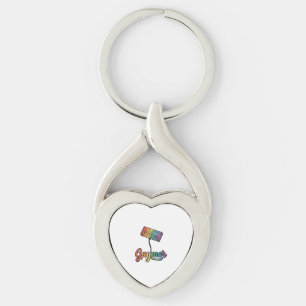 Gaymer Rainbow Gamer Vector Shirt Design_1 Keychain
