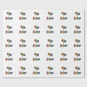 Gaymer Rainbow Gamer Vector Shirt Design_1 Wrapping Paper